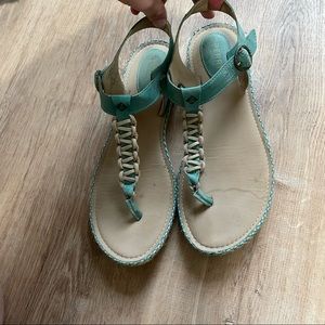 Womens Sperry Sea glass aqua sandals
